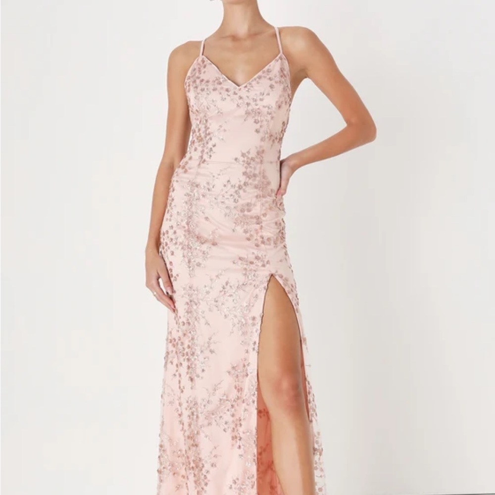 Elegant Pink Floral Dress